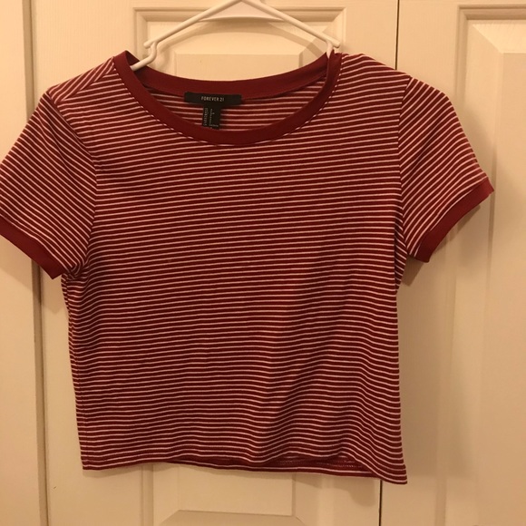 Red and white forever 21 crop top - Picture 1 of 2